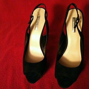Black Suede Halston - Size 11B Stilettos